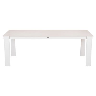 DINING TABLE PUNDER HM6483.02 ALUMINUM IN CREAM WHITE--SINTERED STONE TOP 220x100x76Hcm.