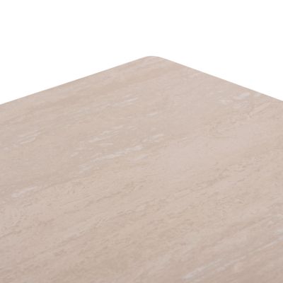 DINING TABLE PUNDER HM6483.02 ALUMINUM IN CREAM WHITE--SINTERED STONE TOP 220x100x76Hcm.