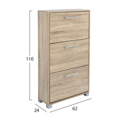 Shoe Cabinet Wooden HM2221.02 Sonama 3Places 62x24x110