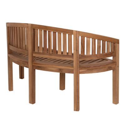 BENCH 2-SEATER CAPO HM9538 TEAK WOOD IN NATURAL COLOR 121X59X86Hcm.