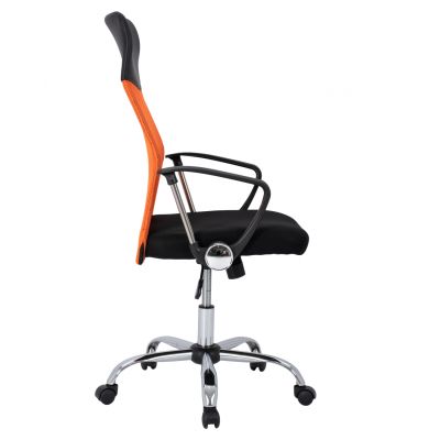 Office chair HM1000.02 Black Orange Mesh chromed leg 61x58x118