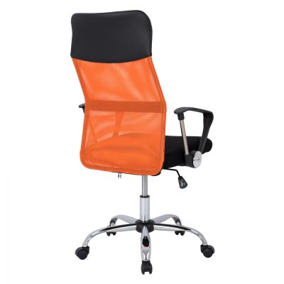 Office chair HM1000.02 Black Orange Mesh chromed leg 61x58x118