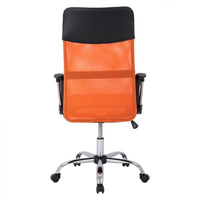 Office chair HM1000.02 Black Orange Mesh chromed leg 61x58x118