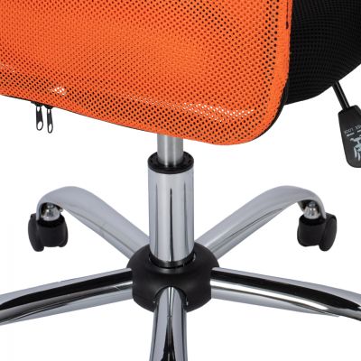 Office chair HM1000.02 Black Orange Mesh chromed leg 61x58x118