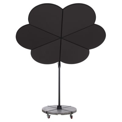 UMBRELLA WITH GROUND BASE SERIES CANNOPY (flower) HM21286.01 ALUMINUM & GRANITE--PENCIL GREY COLOR 2.38x2.2m