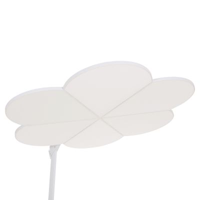 UMBRELLA WITH GROUND BASE SERIES CANNOPY (flower) HM21286.02 ALUMINUM & GRANITE--WHITE COLOR 2.38x2.2m
