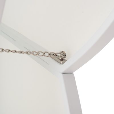 UMBRELLA WITH GROUND BASE SERIES CANNOPY (flower) HM21286.02 ALUMINUM & GRANITE--WHITE COLOR 2.38x2.2m