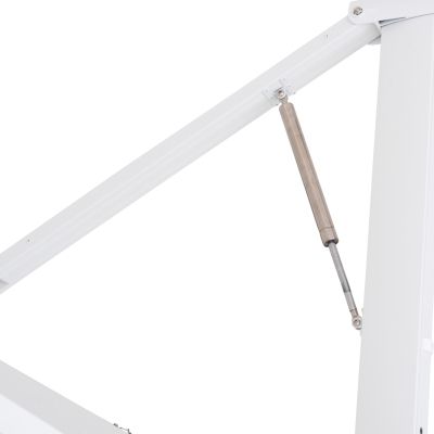 UMBRELLA WITH GROUND BASE SERIES CANNOPY (flower) HM21286.02 ALUMINUM & GRANITE--WHITE COLOR 2.38x2.2m