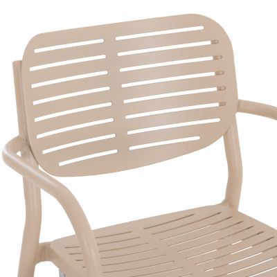 OUTDOOR DINING SET 5PCS HILLIARD HM10998.04 CHAMPAGNE COLORED ALUMINUM-POLYWOOD