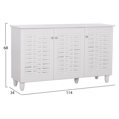 Шкаф за обувки  IGGY-бял-114Χ34Χ68Hcm.