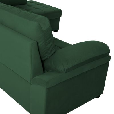 SOFABED RIGHT CORNER JADE HM3144.05R CYPRESS GREEN VELVET 250x80-180x73-88Hcm.