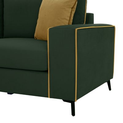 SOFA LEFT CORNER DIVA WATER REPELLANT FABRIC CYPRESS GREEN HM3254.17L 290x235x94Hcm.