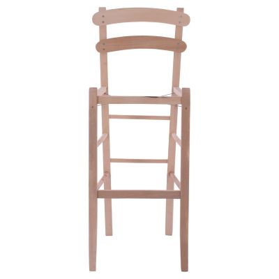 UNPAINTED WOODEN BAR STOOL HM5579.04, NO ARMS, HIGH