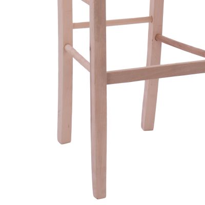 UNPAINTED WOODEN BAR STOOL HM5579.04, NO ARMS, HIGH