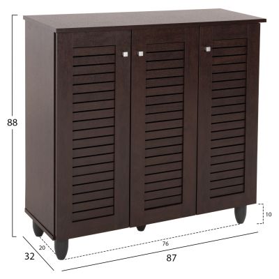Шкаф за обувки PROLLY - цвят венге