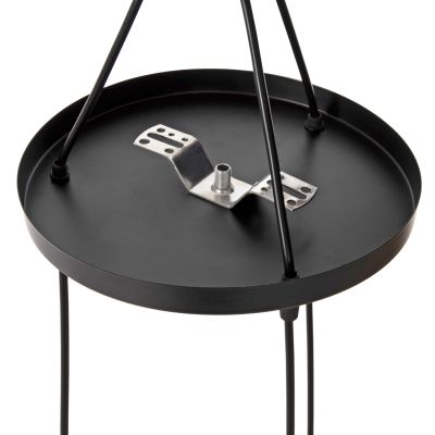 CEILING PENDANT LAMP HM4086 3-LIGHT BLACK METAL CAPS LIKE UMBRELLAS Φ22x123Hcm.