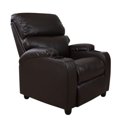 Armchair Relax with footrest mechanism HM0122 PU Brown 80x95x103 cm