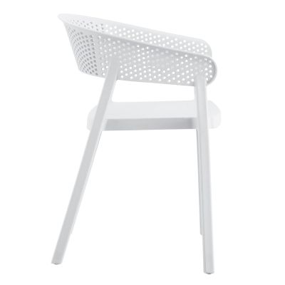 ARMCHAIR POLYPROPYLENE PERFOE HM5941.01 IN WHITE 53,5x50,5x73Hcm.