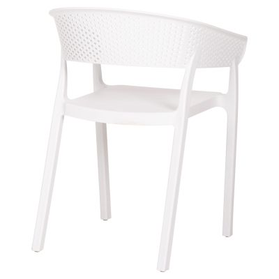 ARMCHAIR POLYPROPYLENE PERFOE HM5941.01 IN WHITE 53,5x50,5x73Hcm.