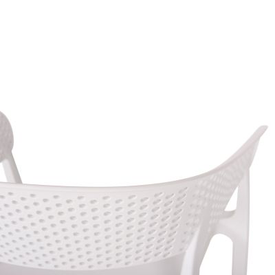 ARMCHAIR POLYPROPYLENE PERFOE HM5941.01 IN WHITE 53,5x50,5x73Hcm.