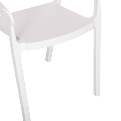 ARMCHAIR POLYPROPYLENE PERFOE HM5941.01 IN WHITE 53,5x50,5x73Hcm.