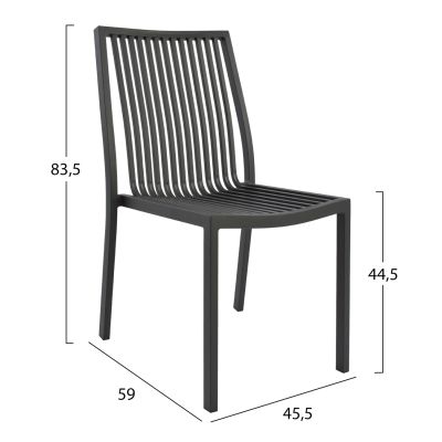 Алуминиев Стол Сив HM5129.02 45,5X59X83,5