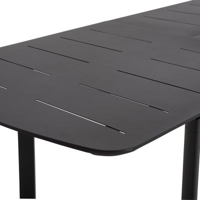 OUTDOOR 6-SEAT DINING SET ELARA HM10726.01 GREY ALUMINUM-EXTENDABLE DINING TABLE