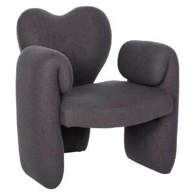 DINING ARMCHAIR HARTT HM9777.01 GREY TEDDY FABRIC 84x74x87Hcm.