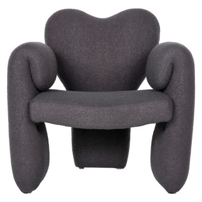 DINING ARMCHAIR HARTT HM9777.01 GREY TEDDY FABRIC 84x74x87Hcm.