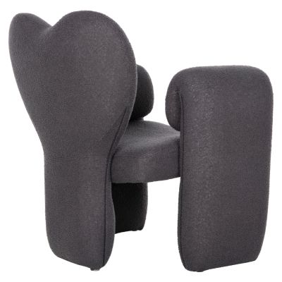 DINING ARMCHAIR HARTT HM9777.01 GREY TEDDY FABRIC 84x74x87Hcm.