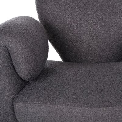 DINING ARMCHAIR HARTT HM9777.01 GREY TEDDY FABRIC 84x74x87Hcm.