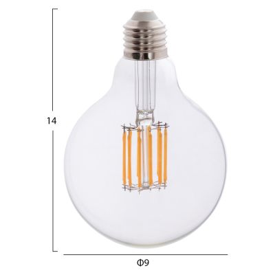 LIGHT BULB ΗΜ4049.01 GLOBO LED FILAMENT 12W E27 3000K CLEAR