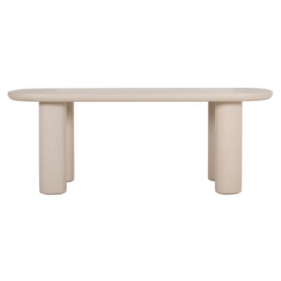 DINING TABLE KIORA HM6597.02 BEIGE FIBER CEMENT 200x100x76Hcm.