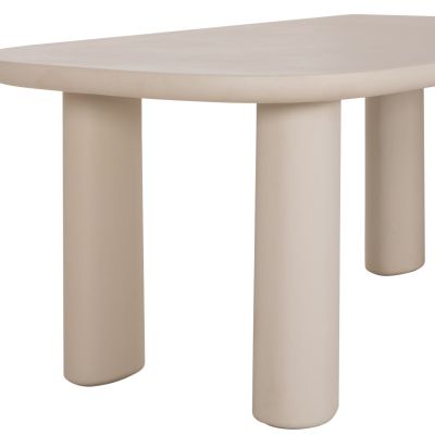 DINING TABLE KIORA HM6597.02 BEIGE FIBER CEMENT 200x100x76Hcm.