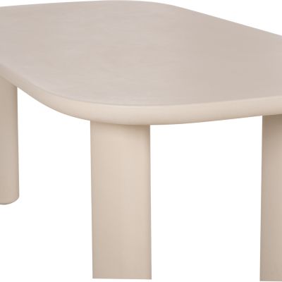 DINING TABLE KIORA HM6597.02 BEIGE FIBER CEMENT 200x100x76Hcm.