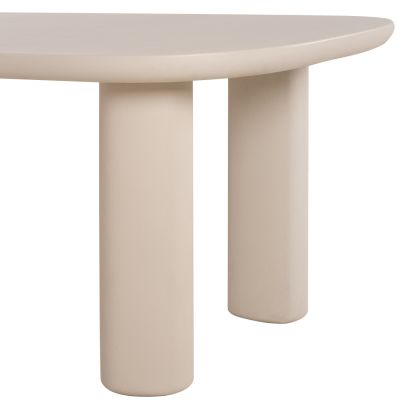 DINING TABLE KIORA HM6597.02 BEIGE FIBER CEMENT 200x100x76Hcm.