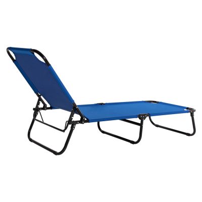 SUNBED HM5278 BLACK METALLIC WITH BLUE WATERPROOF FABRIC