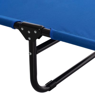 SUNBED HM5278 BLACK METALLIC WITH BLUE WATERPROOF FABRIC