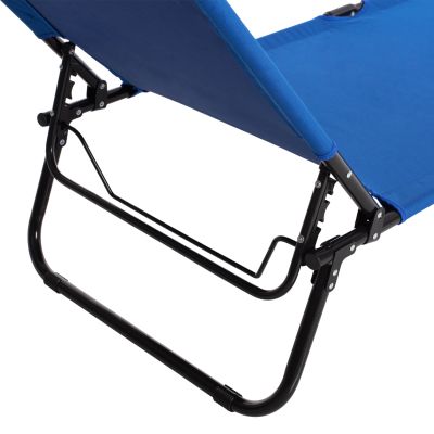 SUNBED HM5278 BLACK METALLIC WITH BLUE WATERPROOF FABRIC