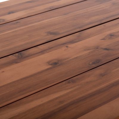 OUTDOOR DINING TABLE FRIGGO HM6296.01 ACACIA WOOD 3.5cm thick--METAL LEGS 140x80x77Hcm