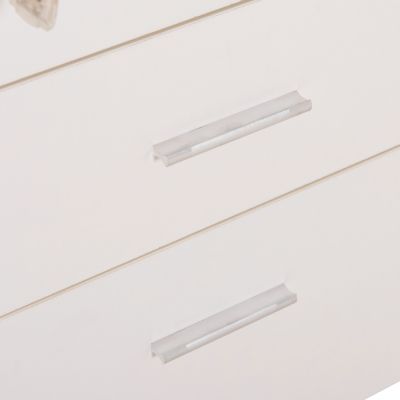 OFFICE DRAWERS WITH KEY LOCK VANCE HM2159 WHITE MELAMINE--WHEELS 39x40x60Hcm.