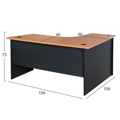 Професионален офис ъгъл -дъб 150Χ150Χ75