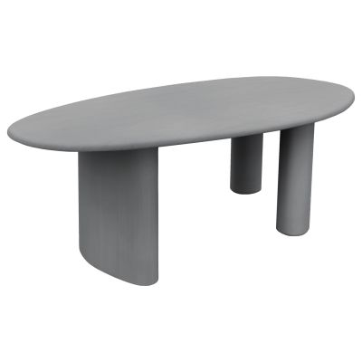 DINING TABLE OVAL VOLPE HM6599.01 FIBER CEMENT IN GREY 240x106x75Hcm