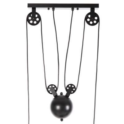 CEILING PENDANT 3-LIGHT HM4120 METAL IN BLACK 91x91x95,5Hcm.