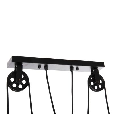 CEILING PENDANT 3-LIGHT HM4120 METAL IN BLACK 91x91x95,5Hcm.