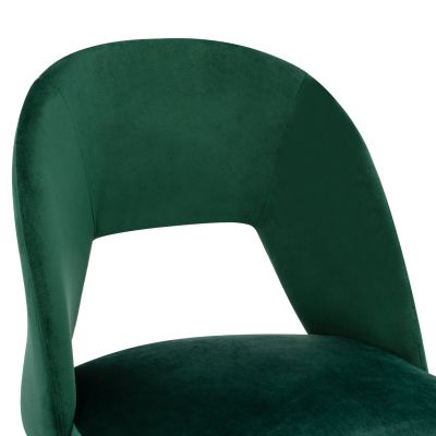 Bar Stool Harper HM8526.03 Velvet Cypress Green with metallic frame 50x51x111cm