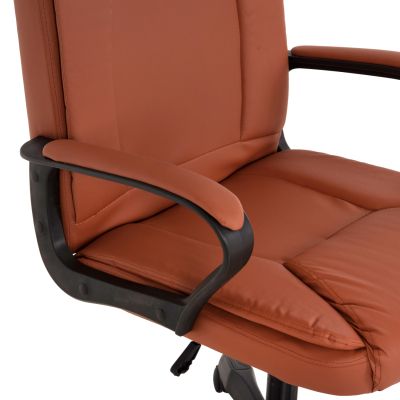 OFFICE CHAIR HM1188.02 BROWN PU LEATHER 63x70x114Hcm.