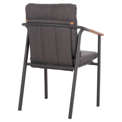OUTDOOR DINING SET 7PCS SENTI HM10908.01 ALUMINUM & OLEFIN CUSHION COVERS---GREY