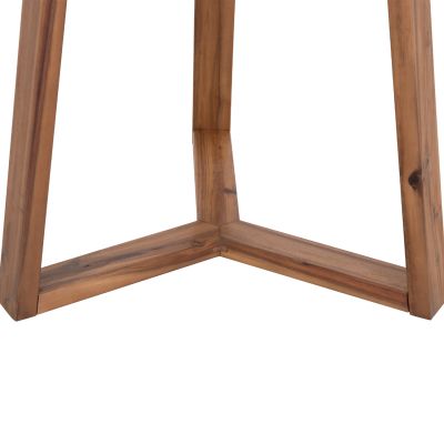 DINING TABLE SQUARE PRIVO HM6602.01 GREY FIBER CEMENT--ACACIA WOOD 80x80x76Hcm.