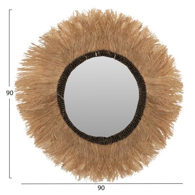 ОГЛЕДАЛНА СИЗАЛ- НАТУРАЛНО/ЧЕРНО-Φ90cm.